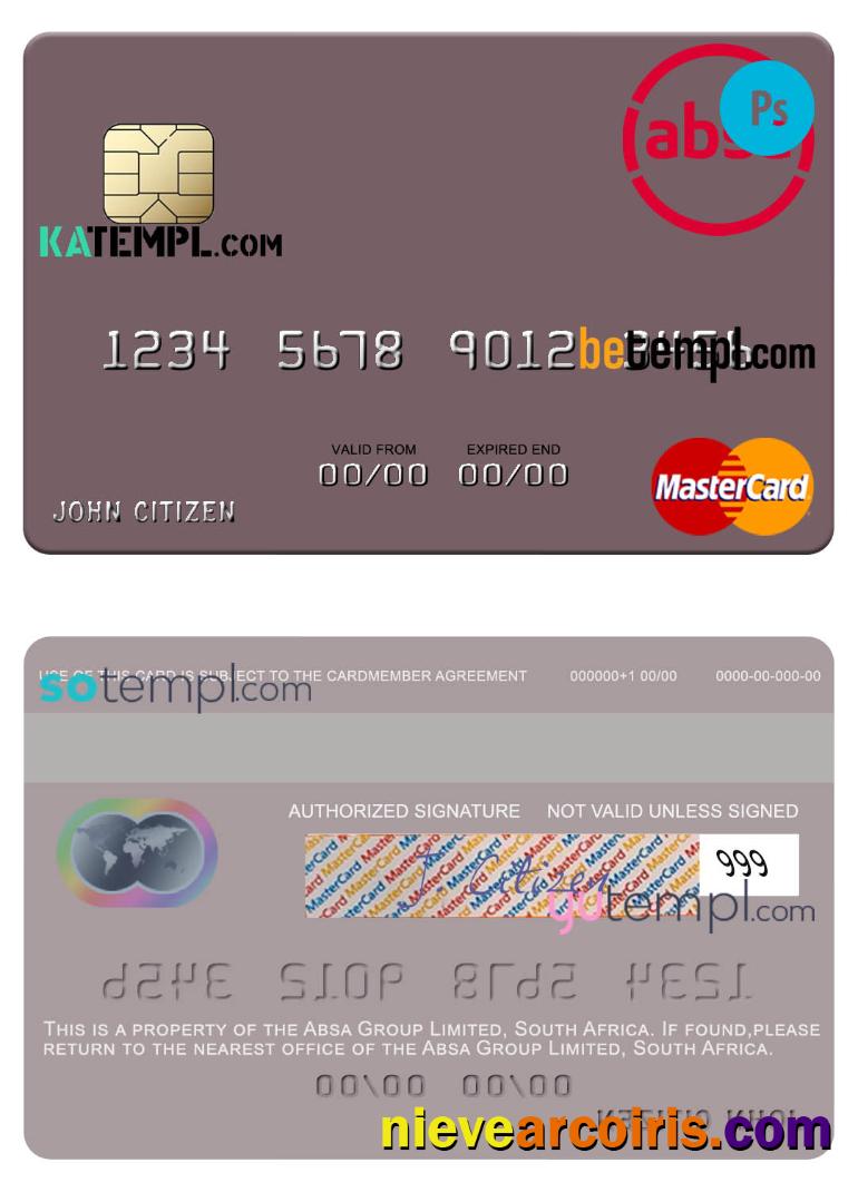South Africa Absa Group Limited mastercard credit card